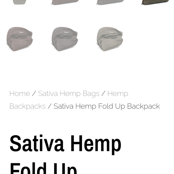 Sativa Hemp foldup back pack - Picture 11 of 11